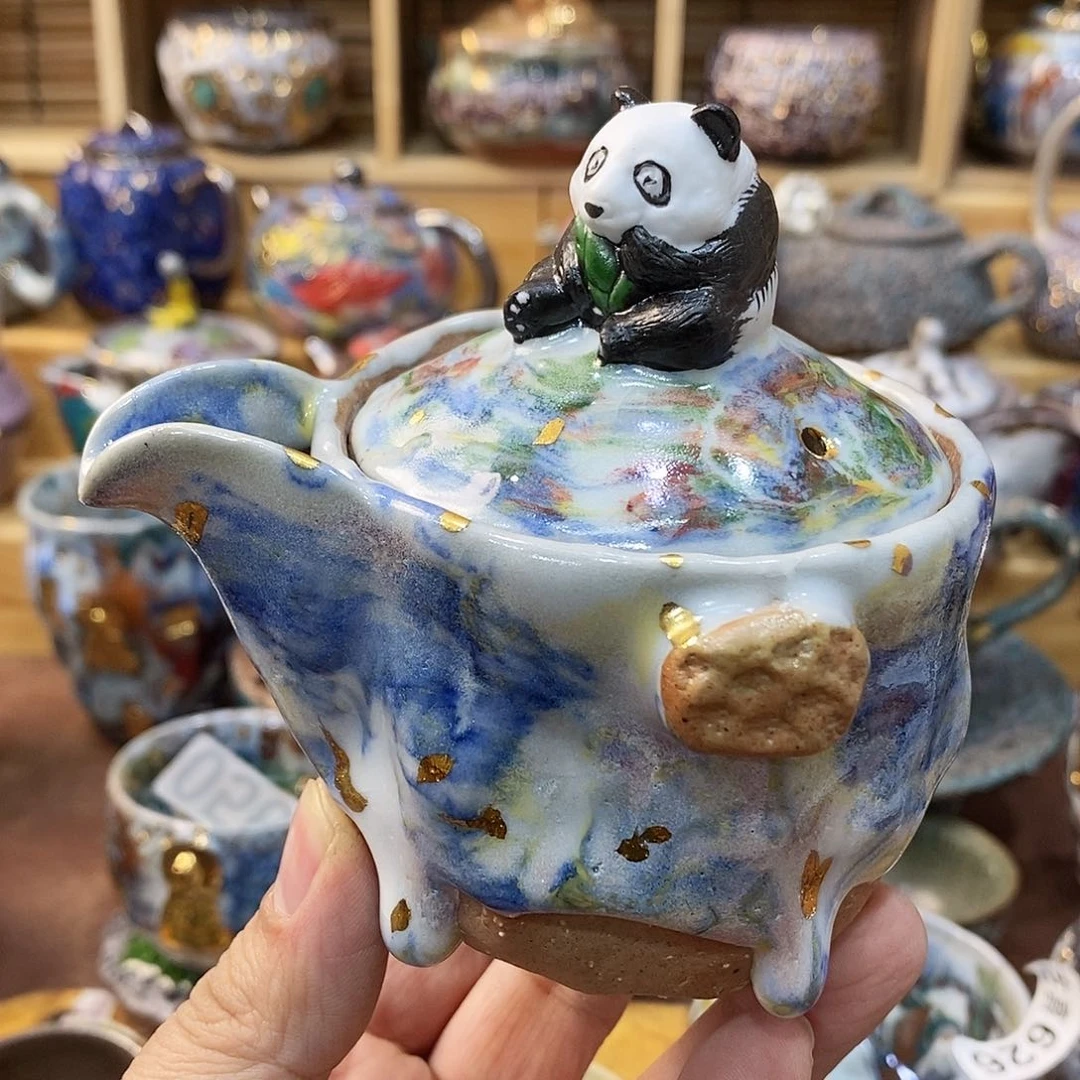 粗陶志野柴烧茶器