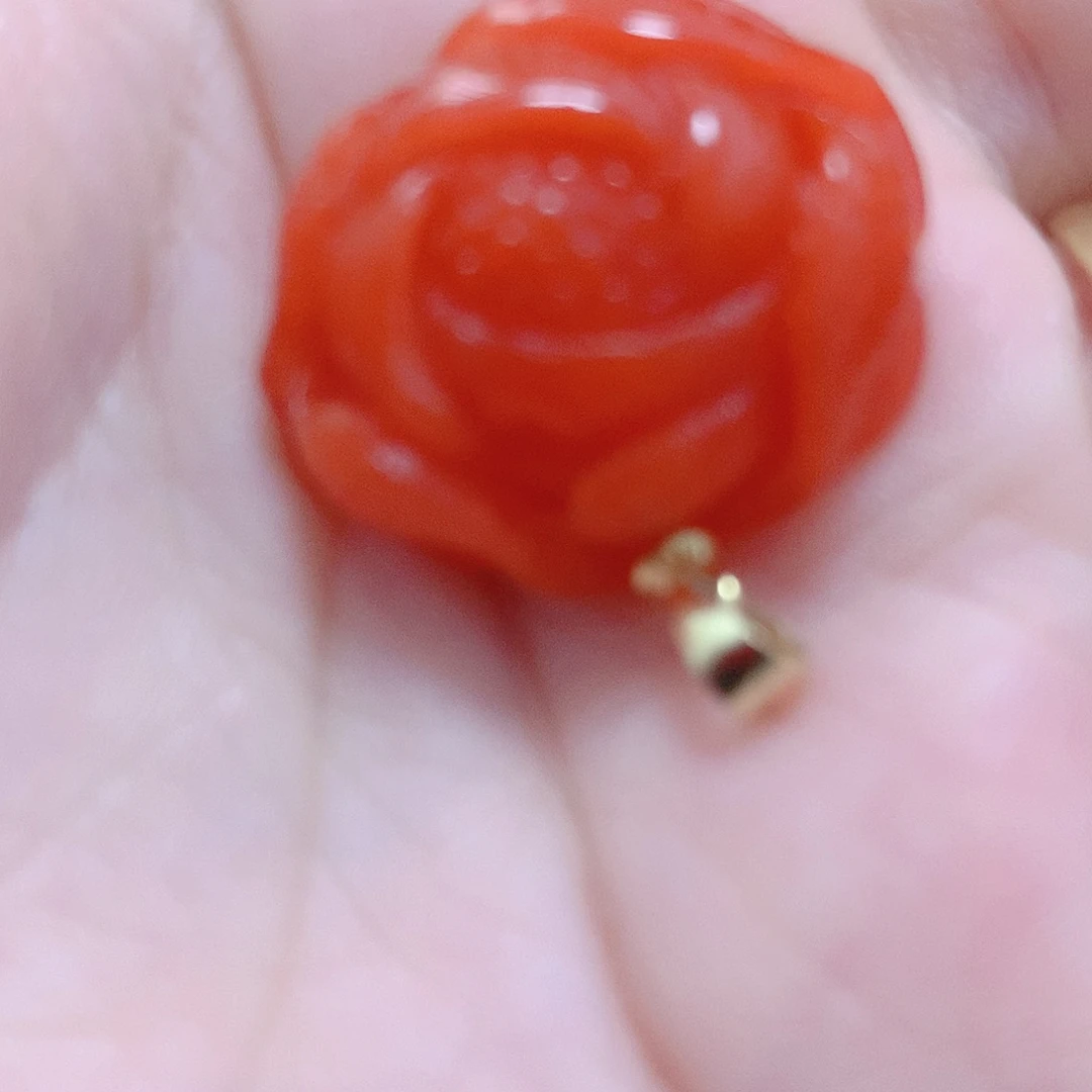 南红玛瑙银S925镶嵌吊坠(不含链)