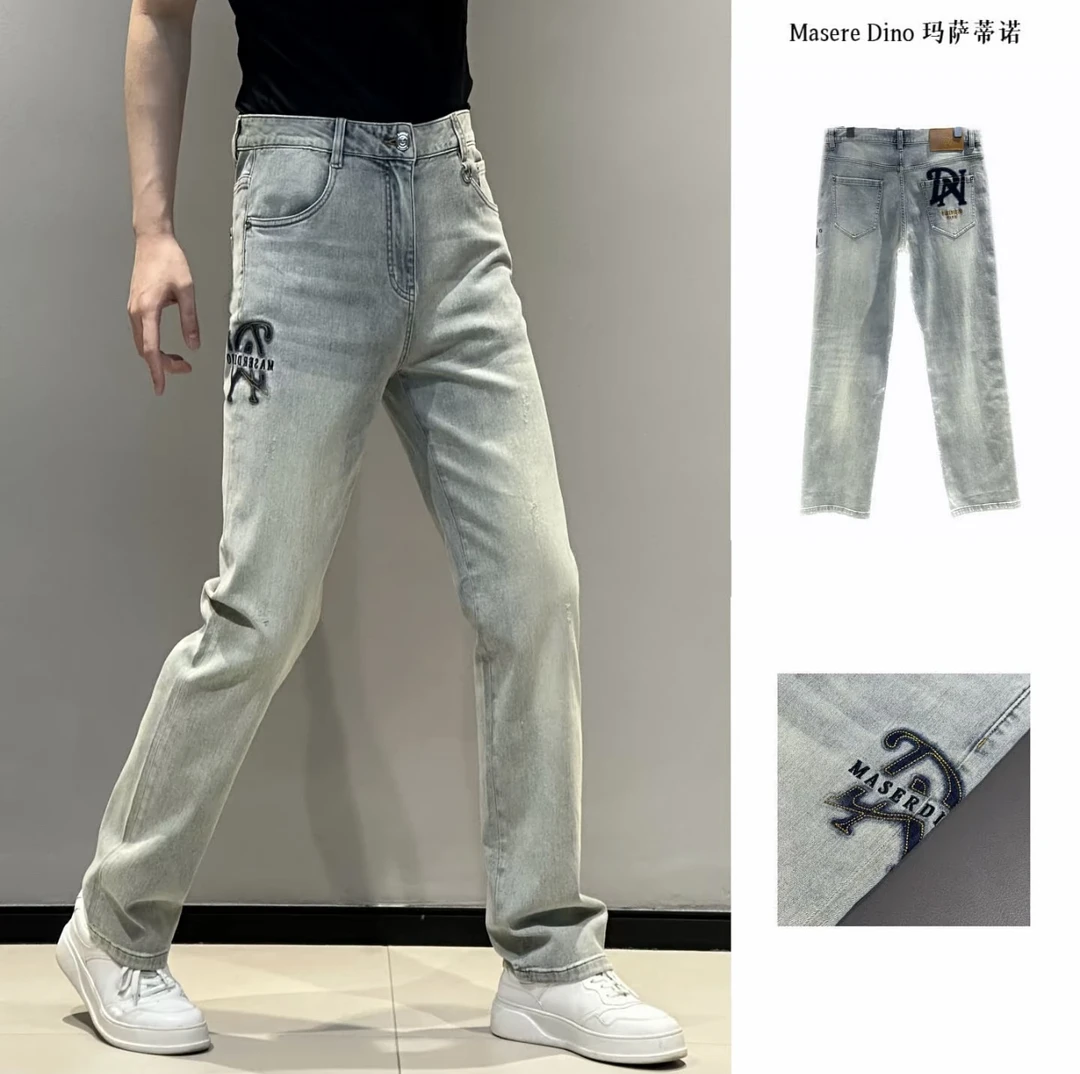 【玛撒蒂诺】夏季新品水洗牛仔裤 设计师款