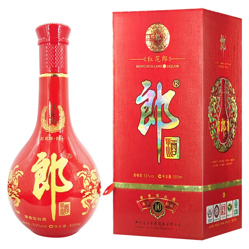 郎酒2016年红花郎十年酱香型白酒500ml单瓶53度