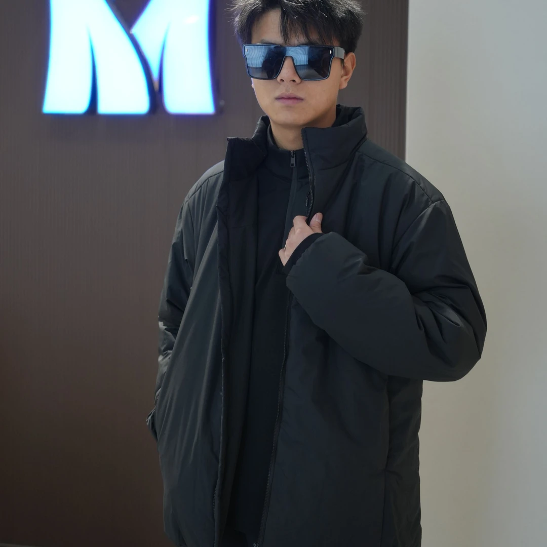 商务休闲男士薄款棉服（1）