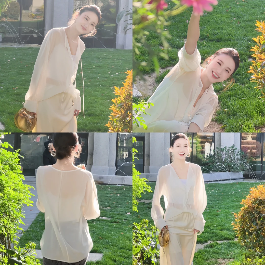 【亦瑶定制】蝉翼 夏季时尚休闲宽松舒适设计感防晒衬衫5CCJJ8834