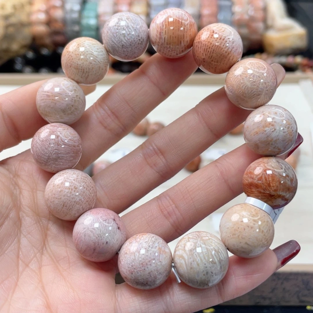 硅化珊瑚（珊瑚玉）手链未镶嵌?****?052