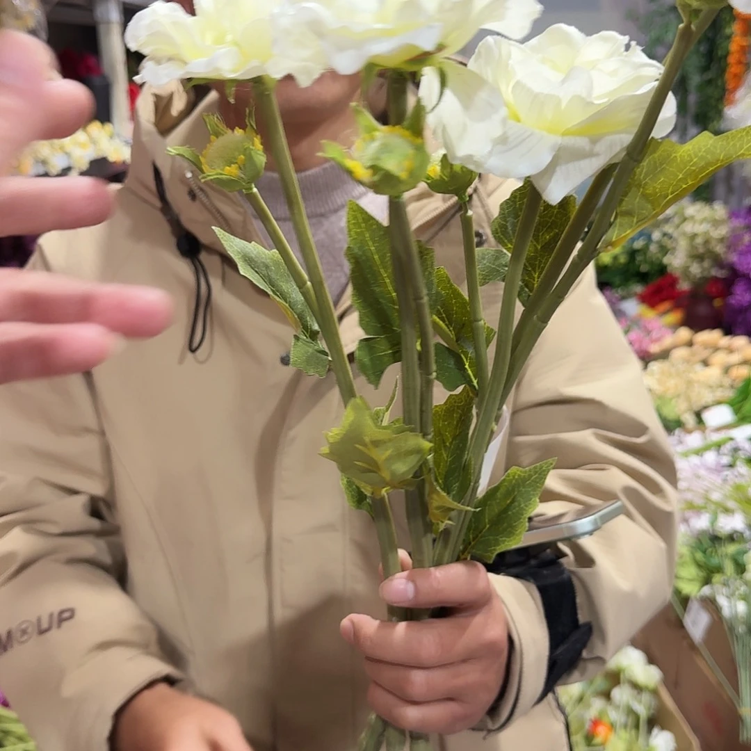 625号白色银莲花20支