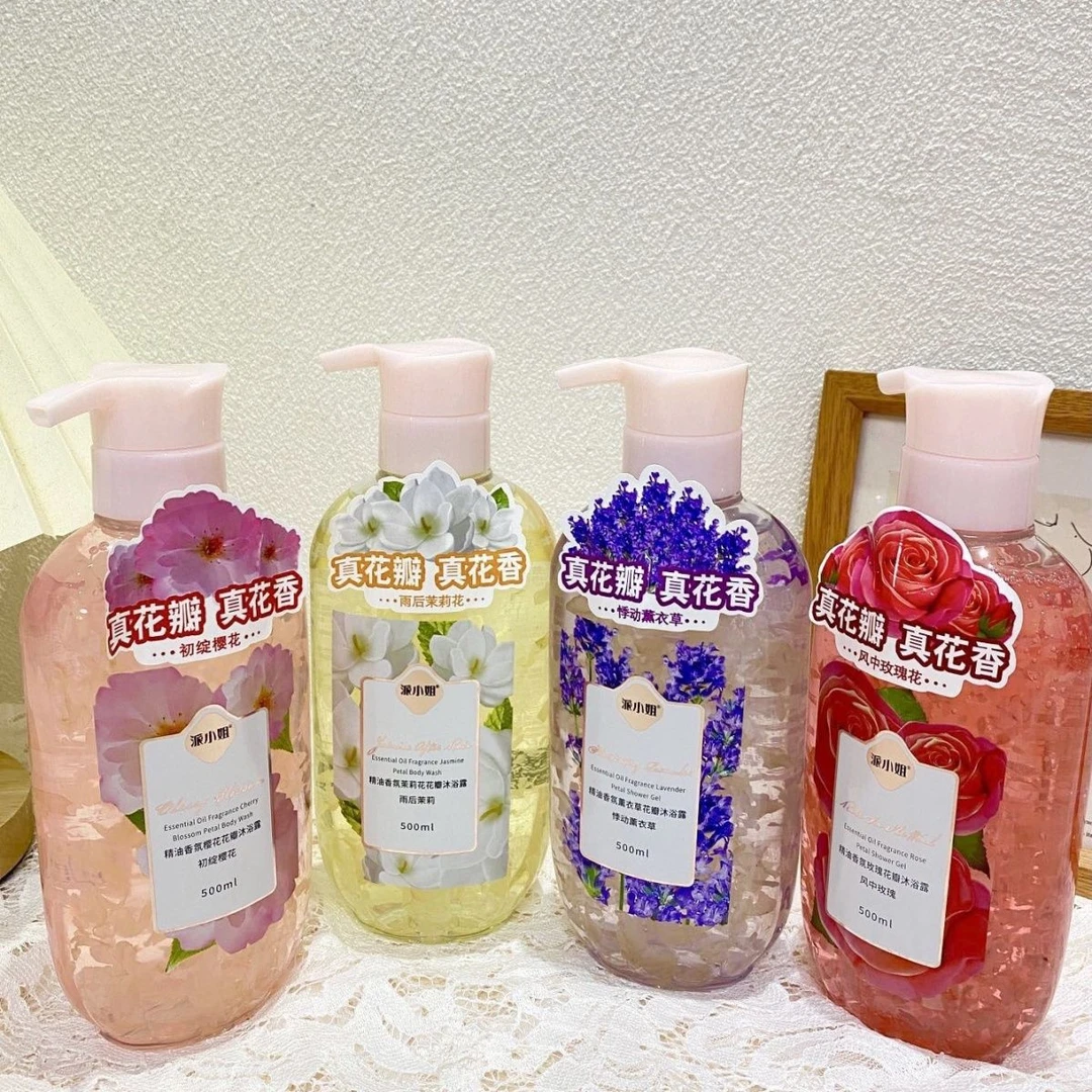 派小姐花瓣沐浴露真花瓣精油香氛持久留香润肤抑菌500ml