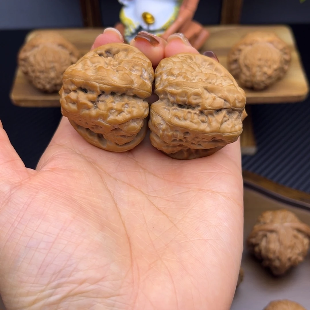 把件文玩核桃蛤蟆头 41 白茬精修