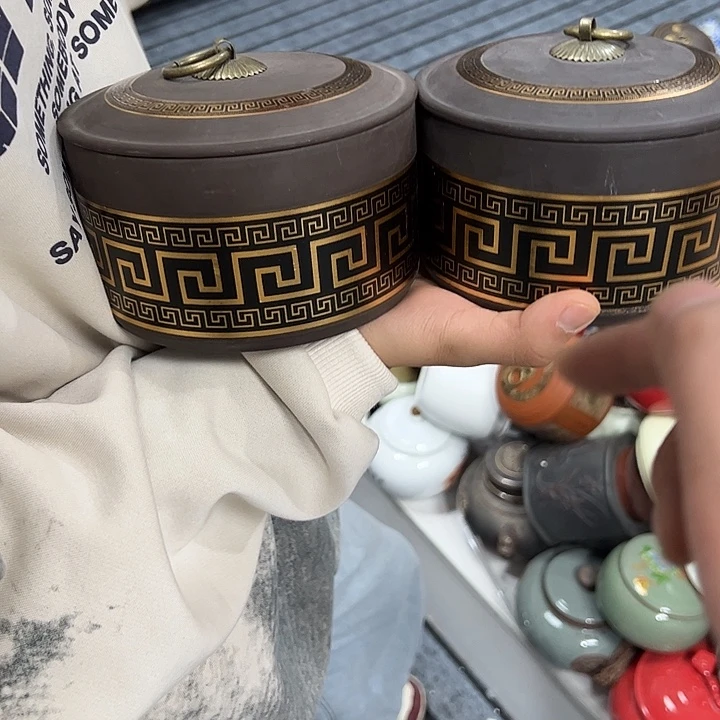 茶叶罐陶瓷家用储物罐瑕疵福利品介意勿拍