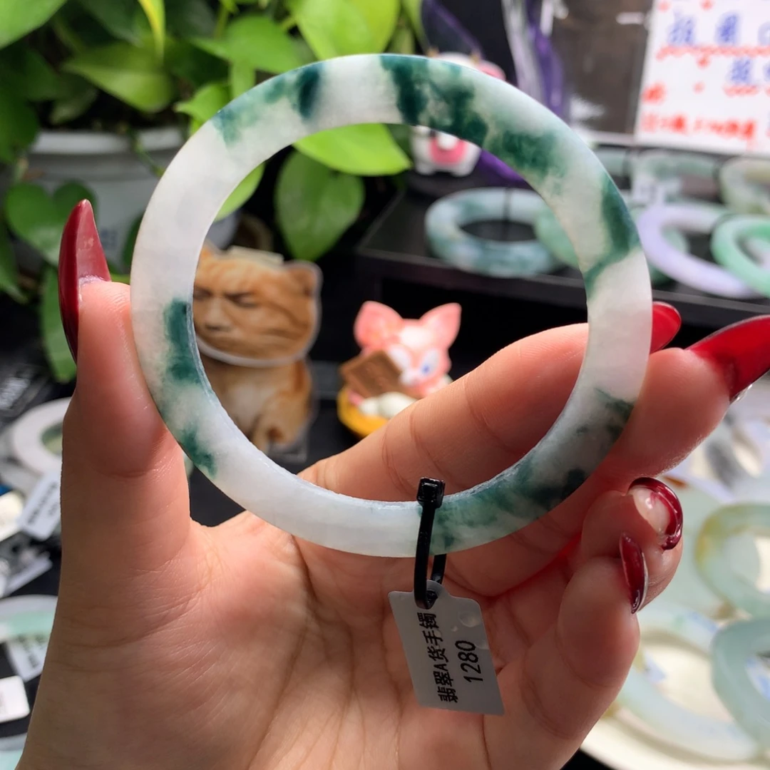 定制翡翠叮当镯未镶嵌55/58