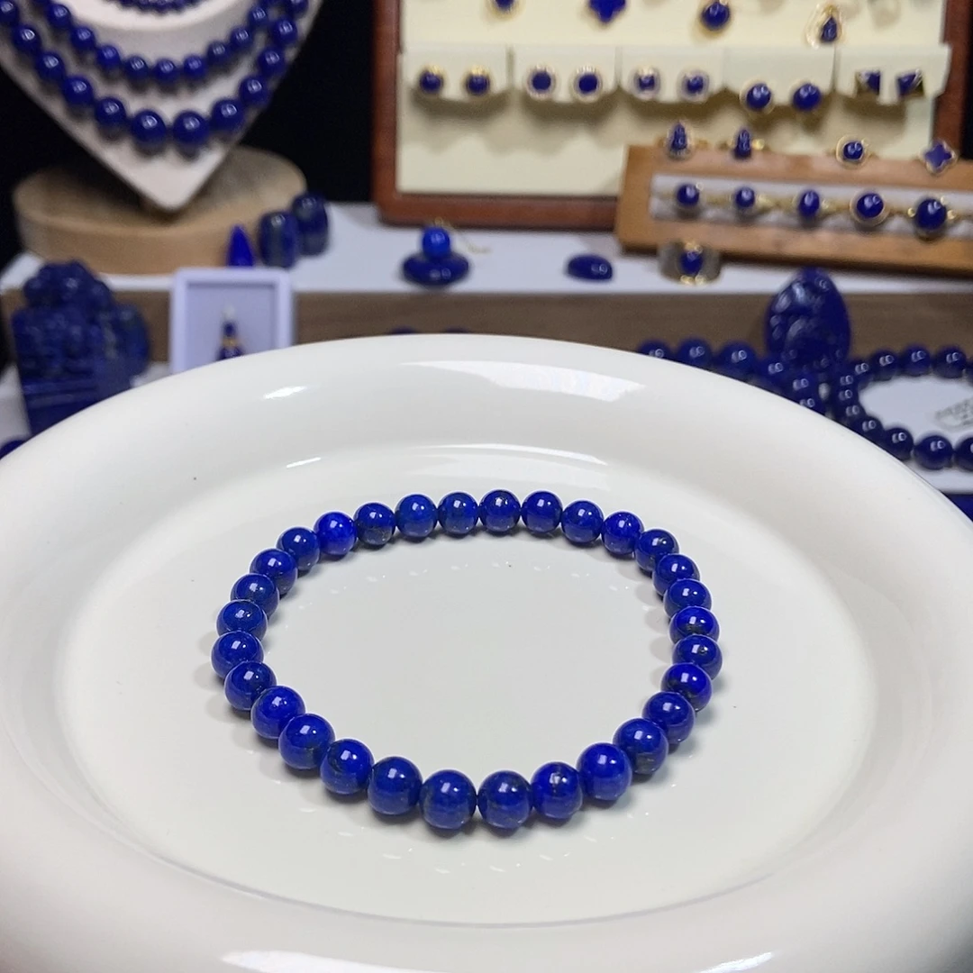 快***心青金石未镶嵌6mm+单圈手串