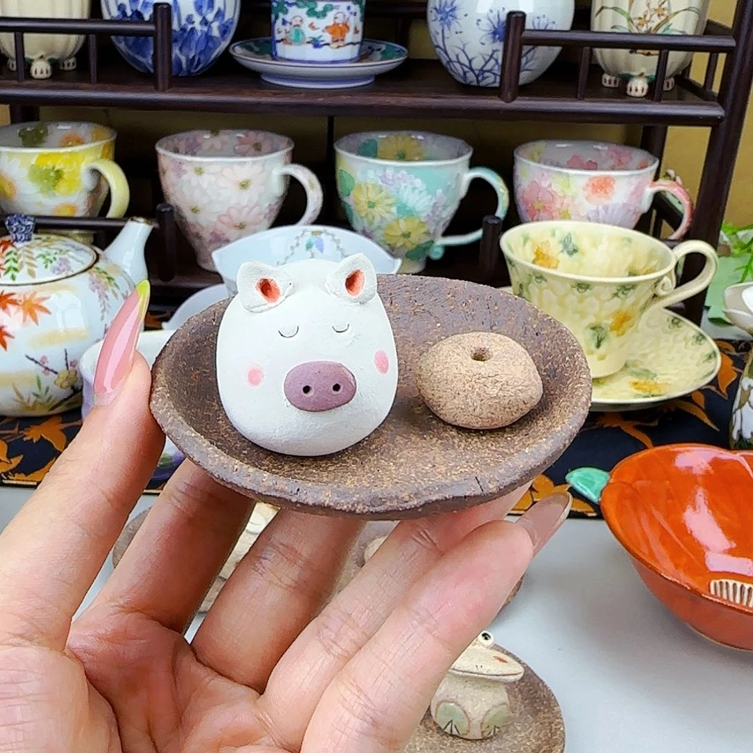 他家茶具瓷器真美香插