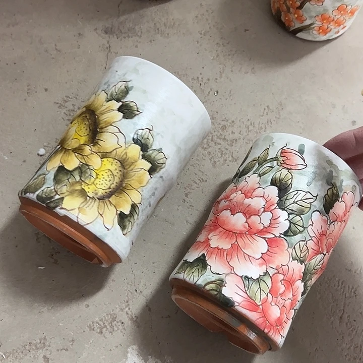 满38包邮 景德镇幸运花盆