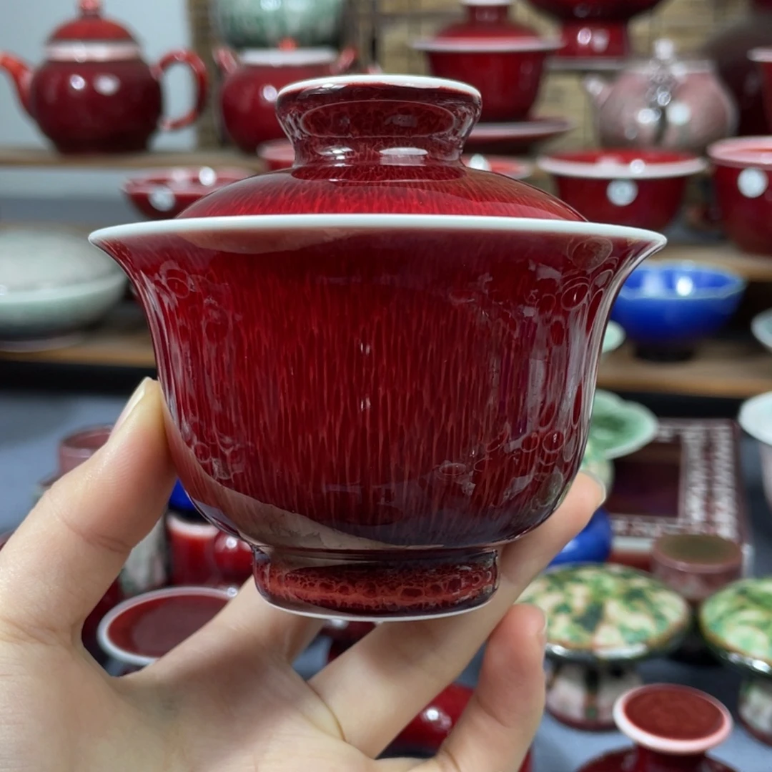 景德镇原矿陶瓷 元宝盖碗