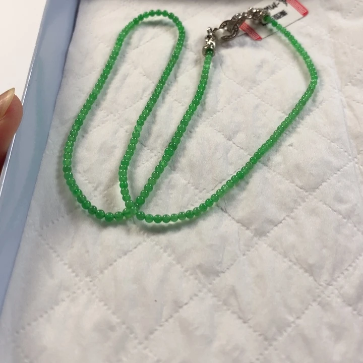 翡翠未镶嵌颈饰项链