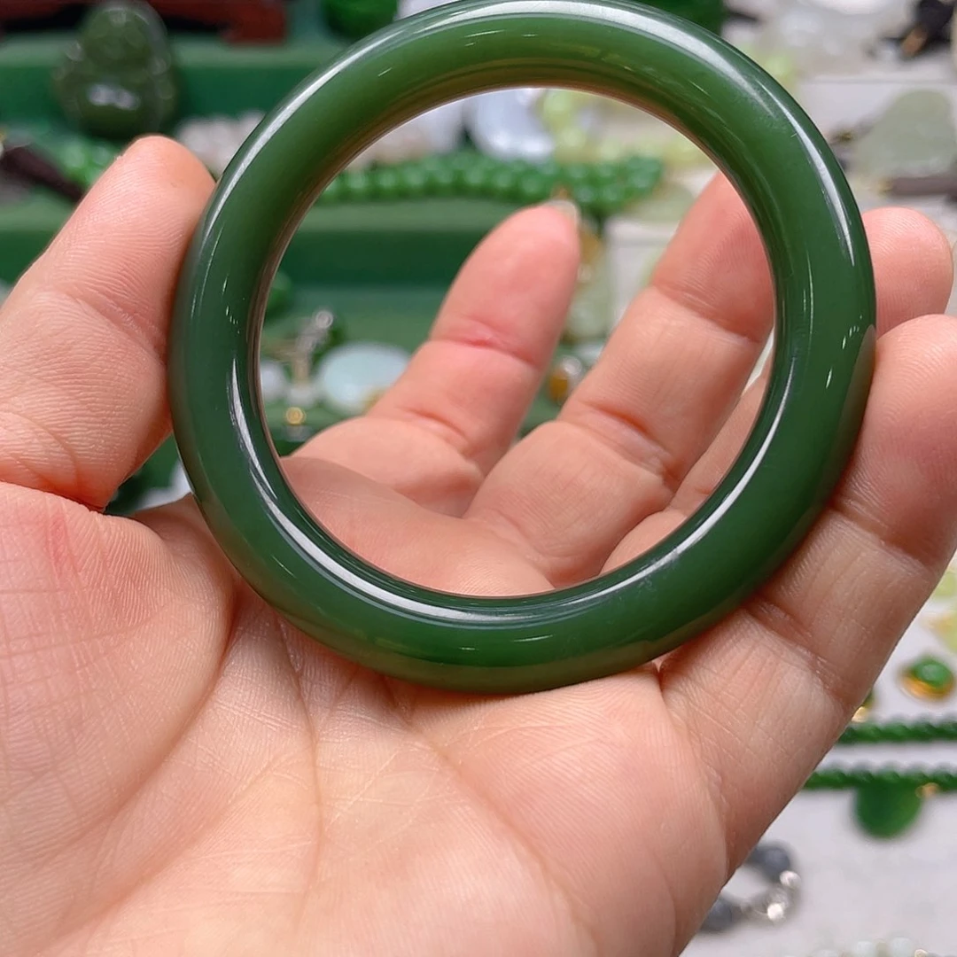 未镶嵌手镯和田玉（碧玉）龙*师