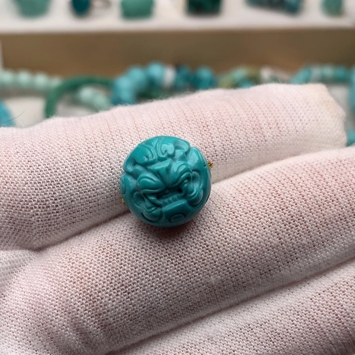 绿松石未镶嵌珠宝奇石13.5mm