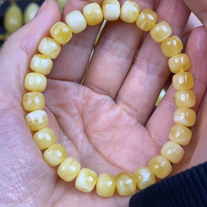 蜜蜡手链未镶嵌天然原矿假一赔十