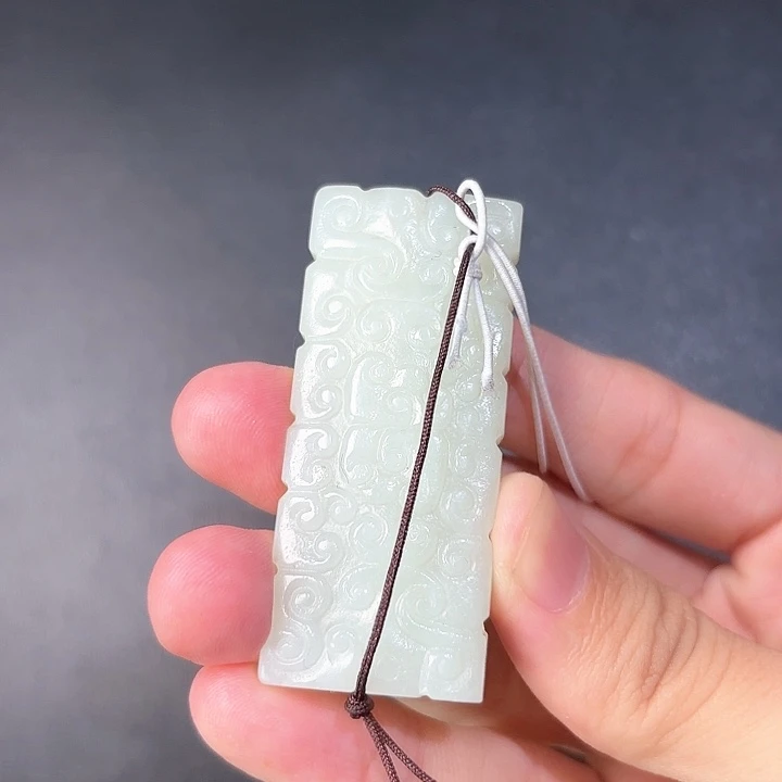 和田玉挂件未镶嵌福**联