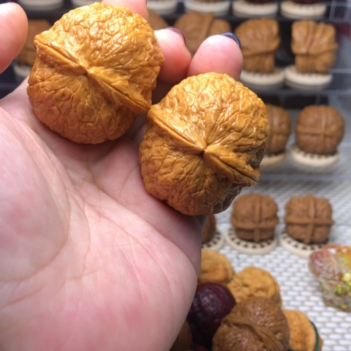 把件文玩核桃15金丝绣球42尺