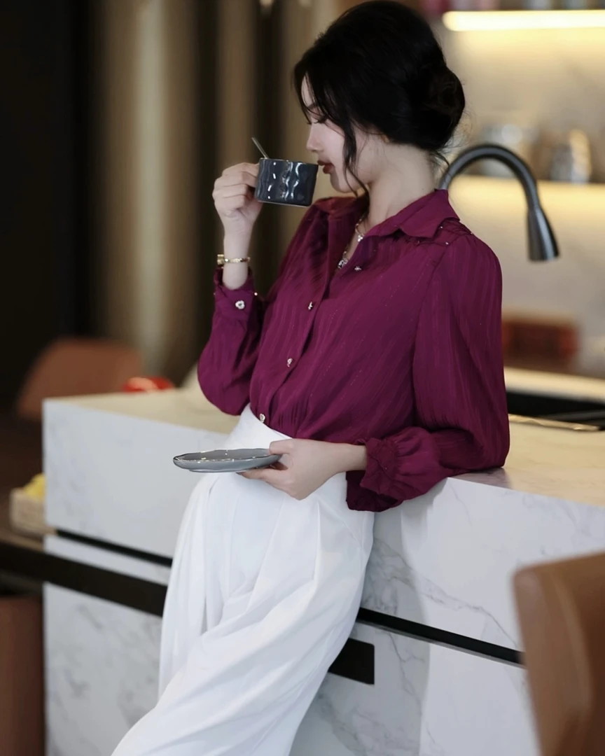 7-13【气场主编】法式淑媛简约气质衬衫