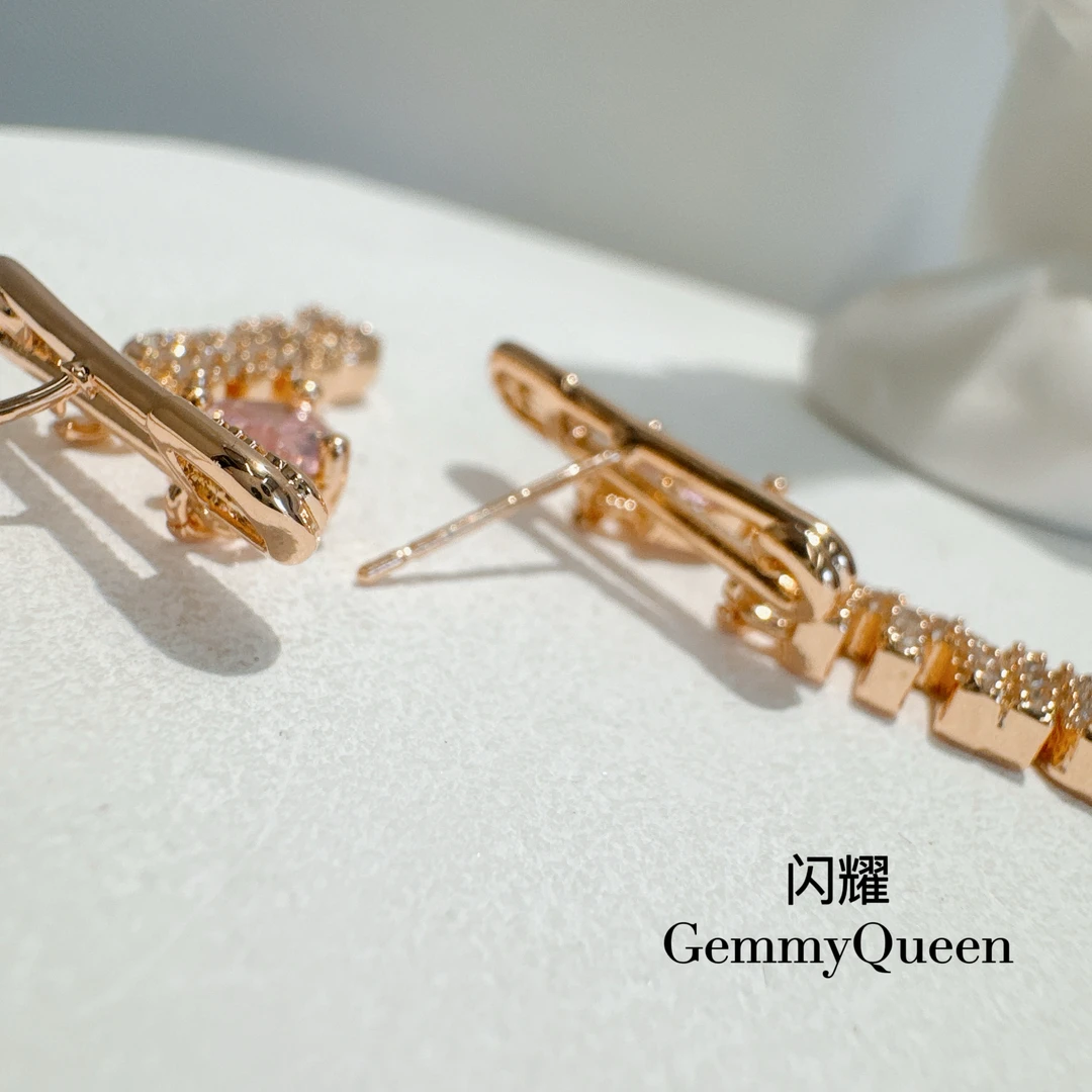 铜合金合成锆石耳饰 闪耀GemmyQueen耳环GQ01781