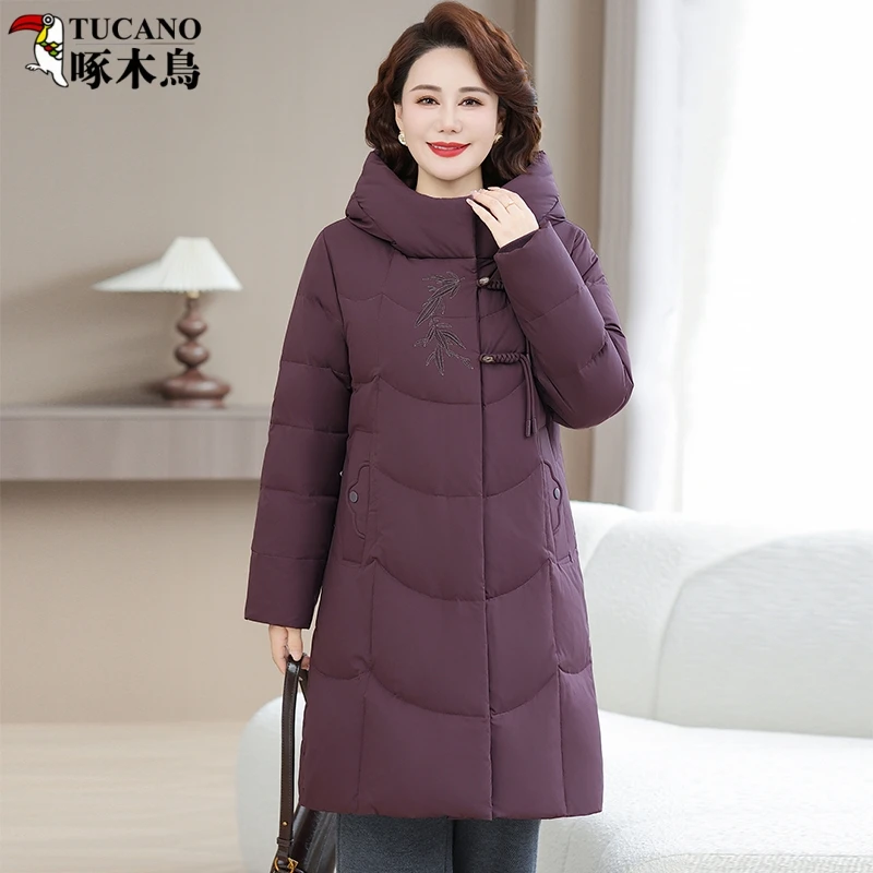 TUCANO/啄木鳥新款妈妈装羽绒服长款时尚优雅高贵气质保暖厚外套