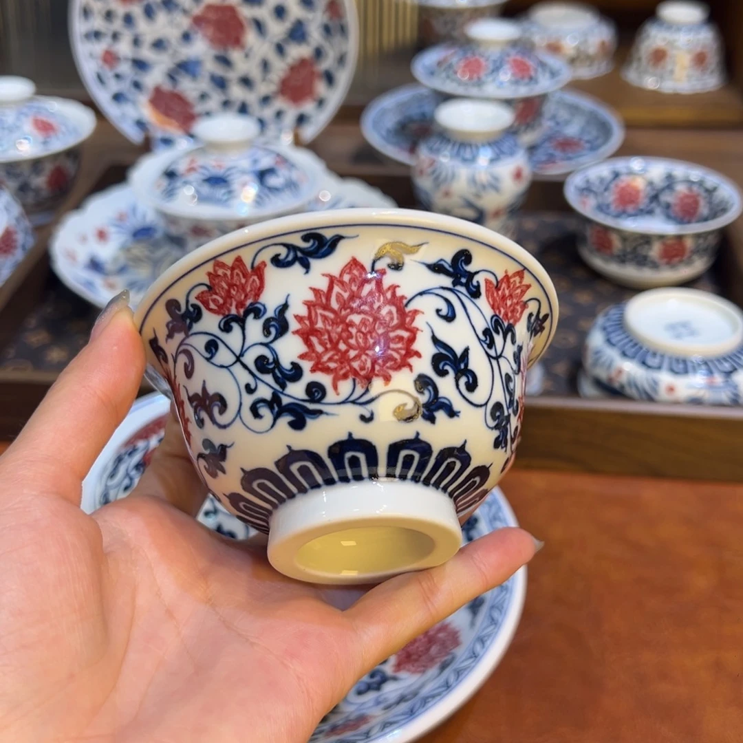 陶瓷摆件景德镇陶瓷茶器百宝箱