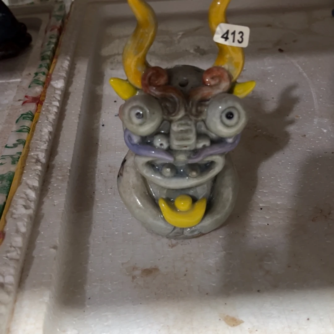 摆件纯手工抽象陶瓷摆件微瑕413