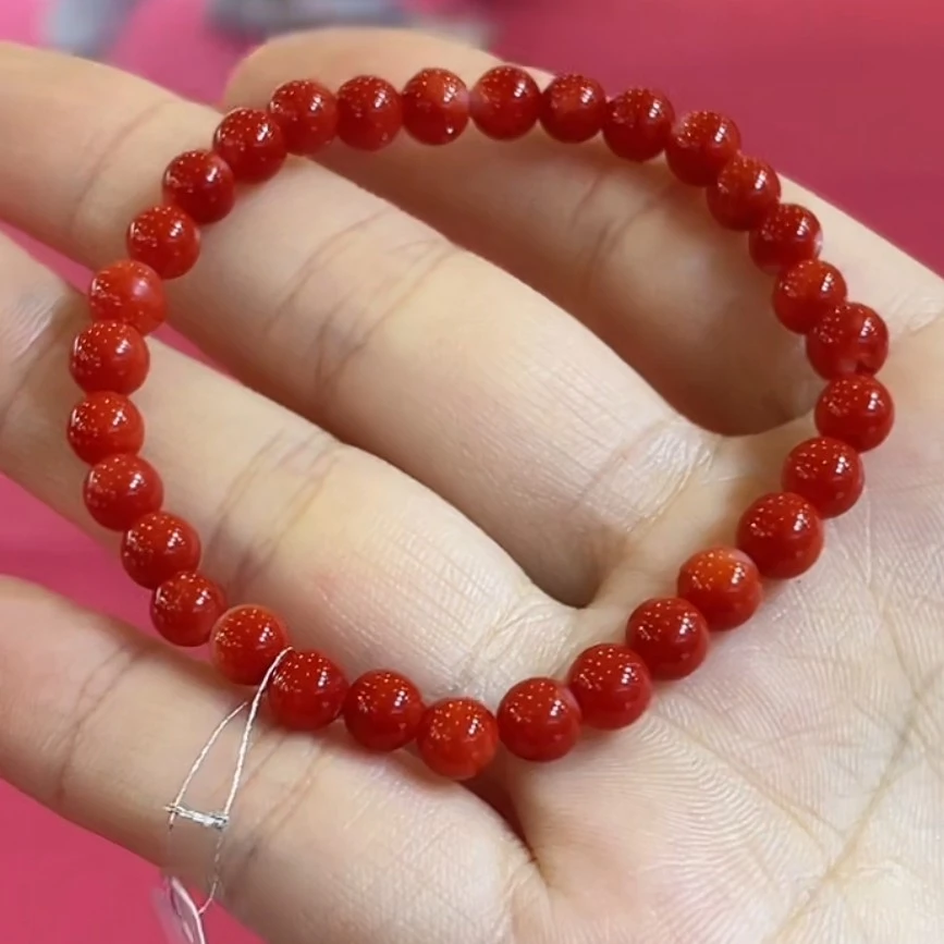 天然宝石红珊瑚手串