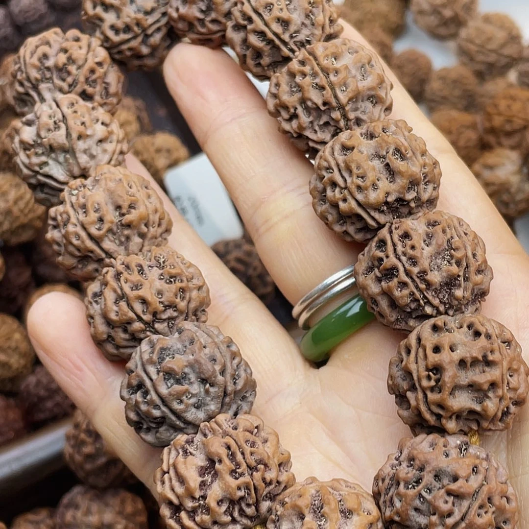 琪***室金刚菩提手串5瓣20蜂窝镂空双龙老古龙