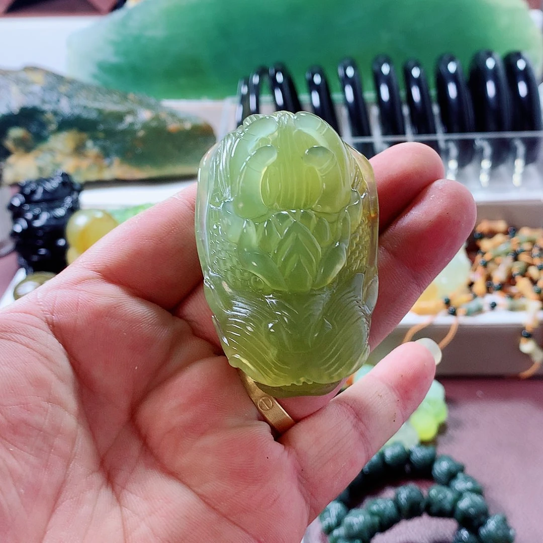 蛇纹石玉未镶嵌手把