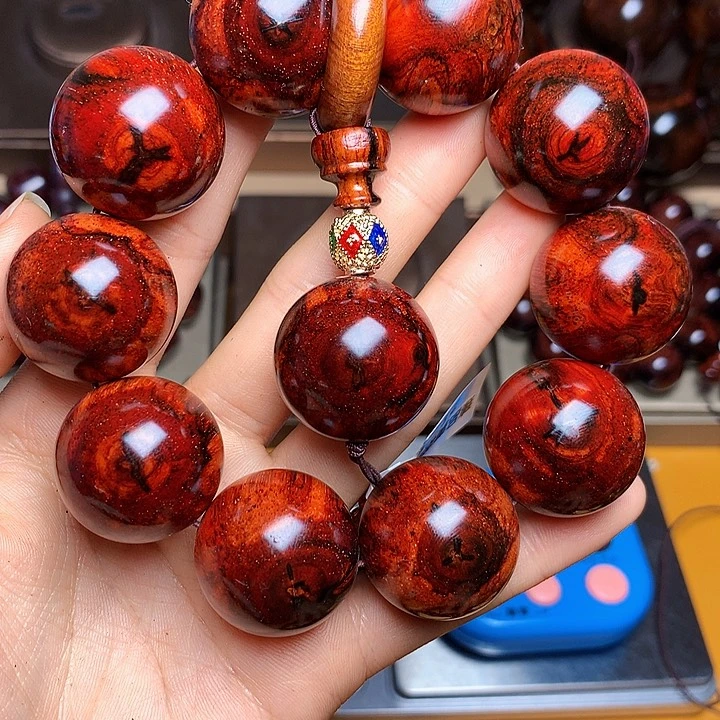 花梨木类手串/手链B*n老挝花梨风化料土埋料2.5