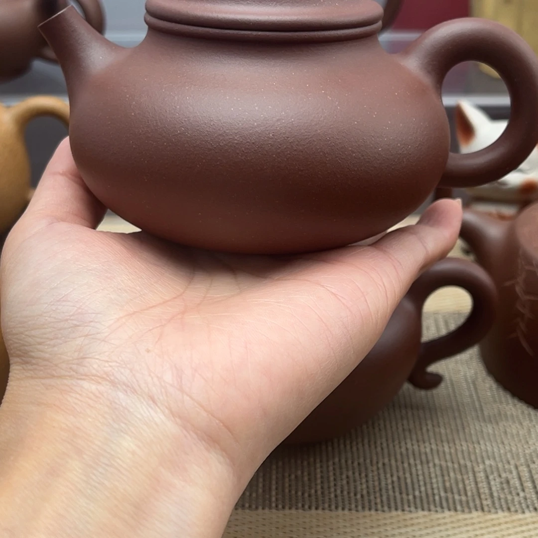 紫砂茶壶紫泥容天壶230cc