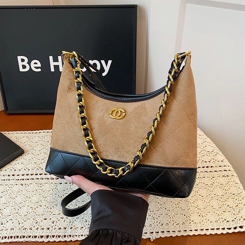 高级感质感女包新款质感复古水桶包百搭单肩包斜挎包6207