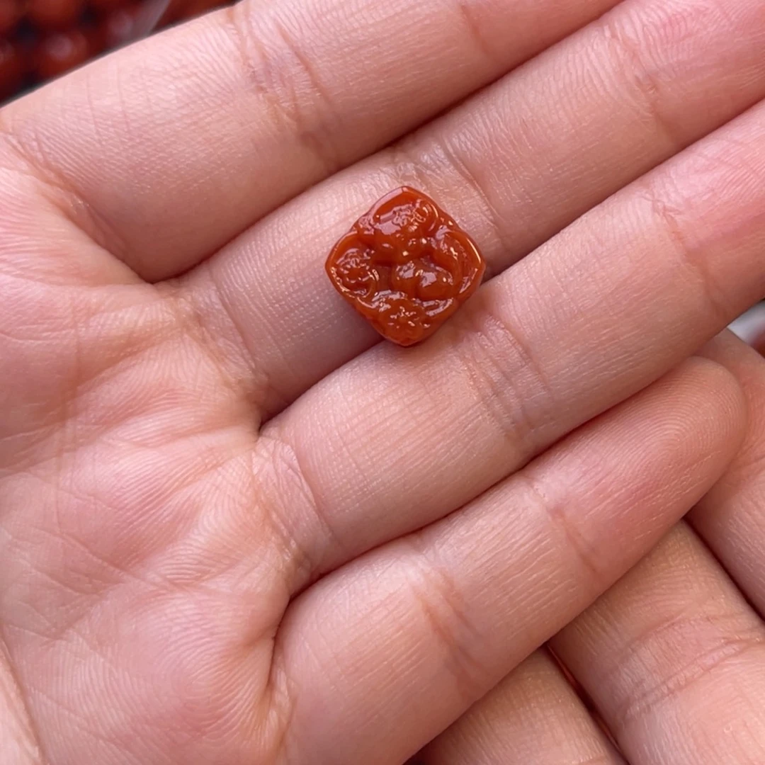 南红玛瑙天然川料瓦西小尾狐背云13尺寸未镶嵌