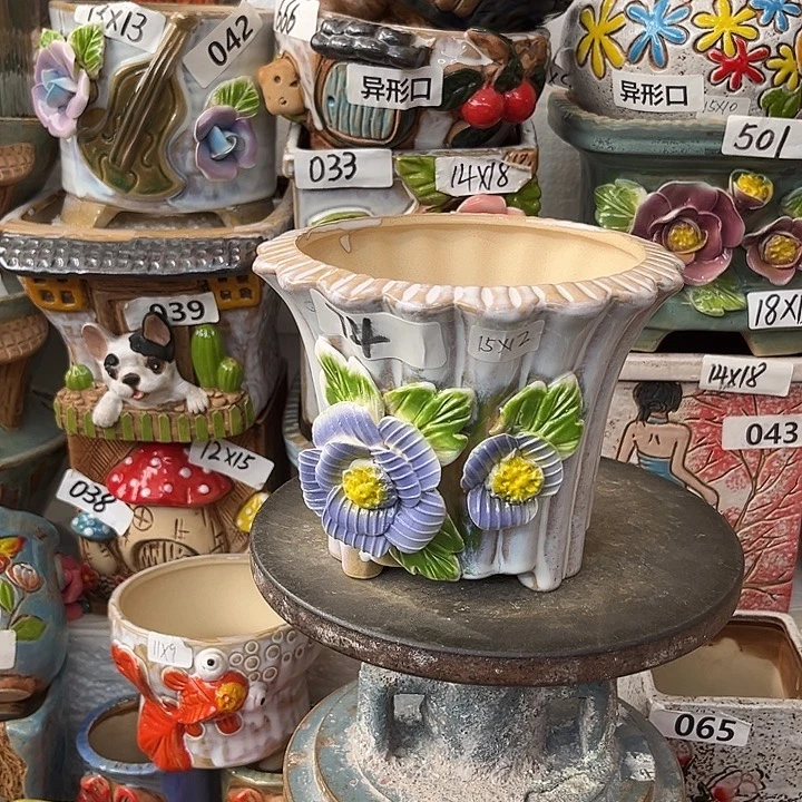 粗陶材质多肉花盆