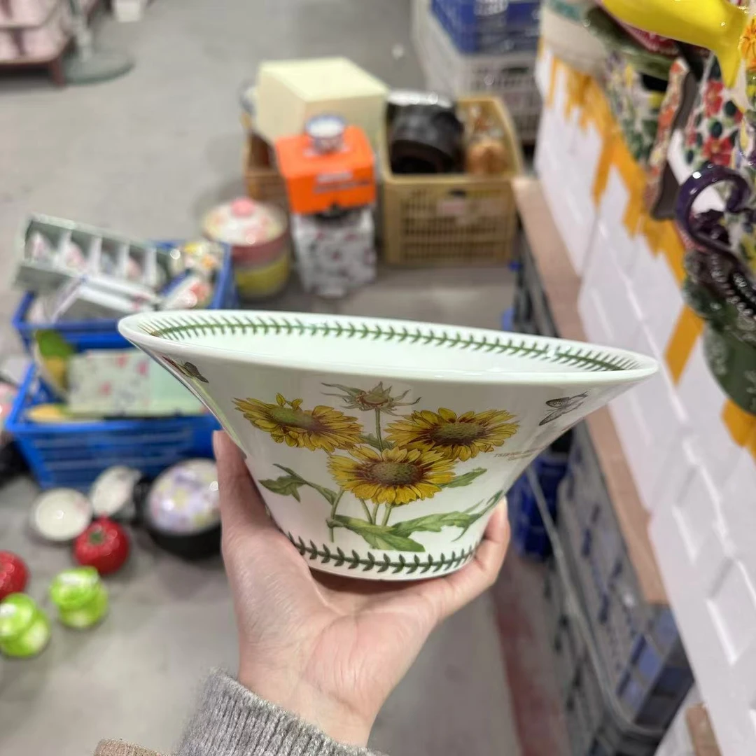 林纳鸢尾花向日葵-9寸斗笠碗