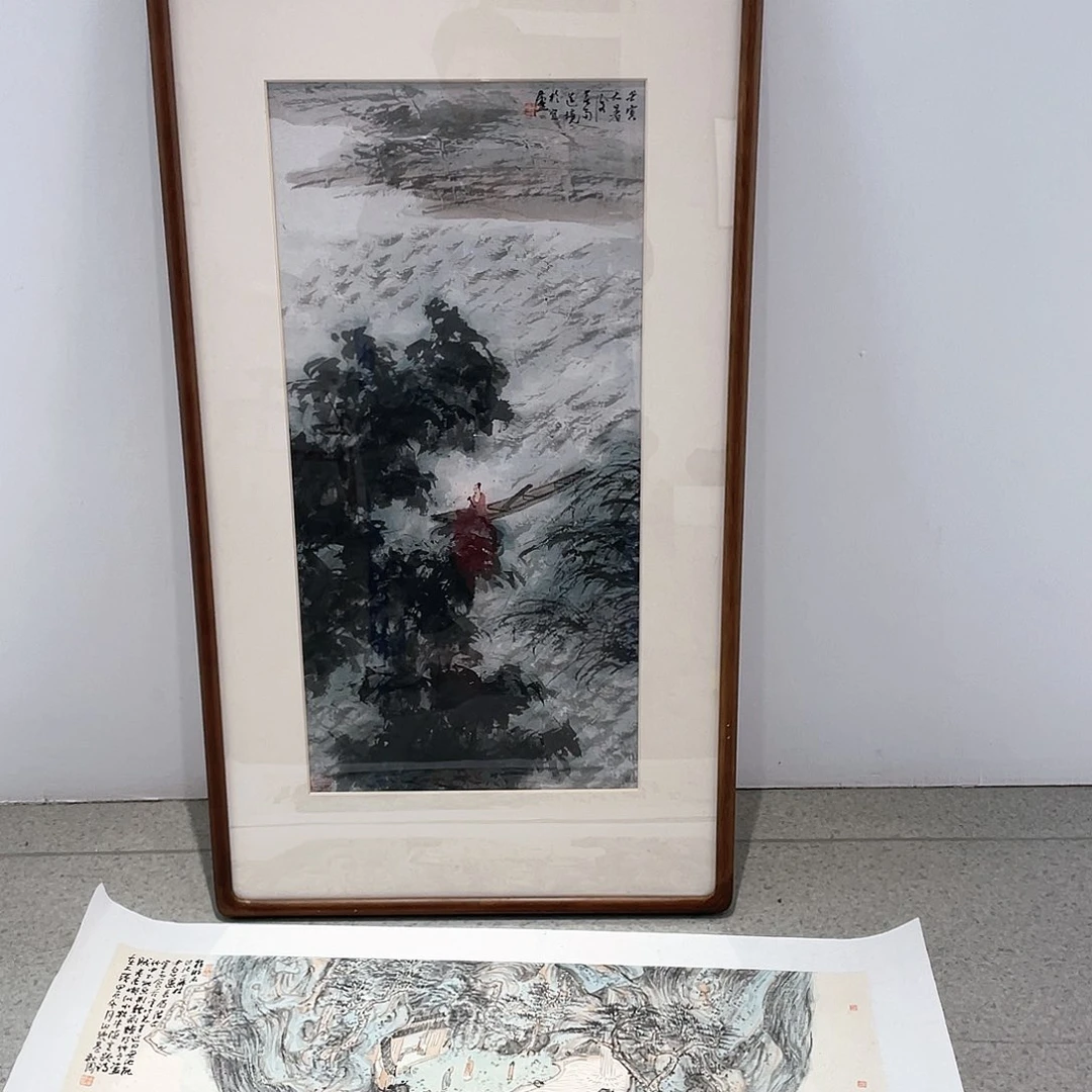 国画渔*李春笋山水作品