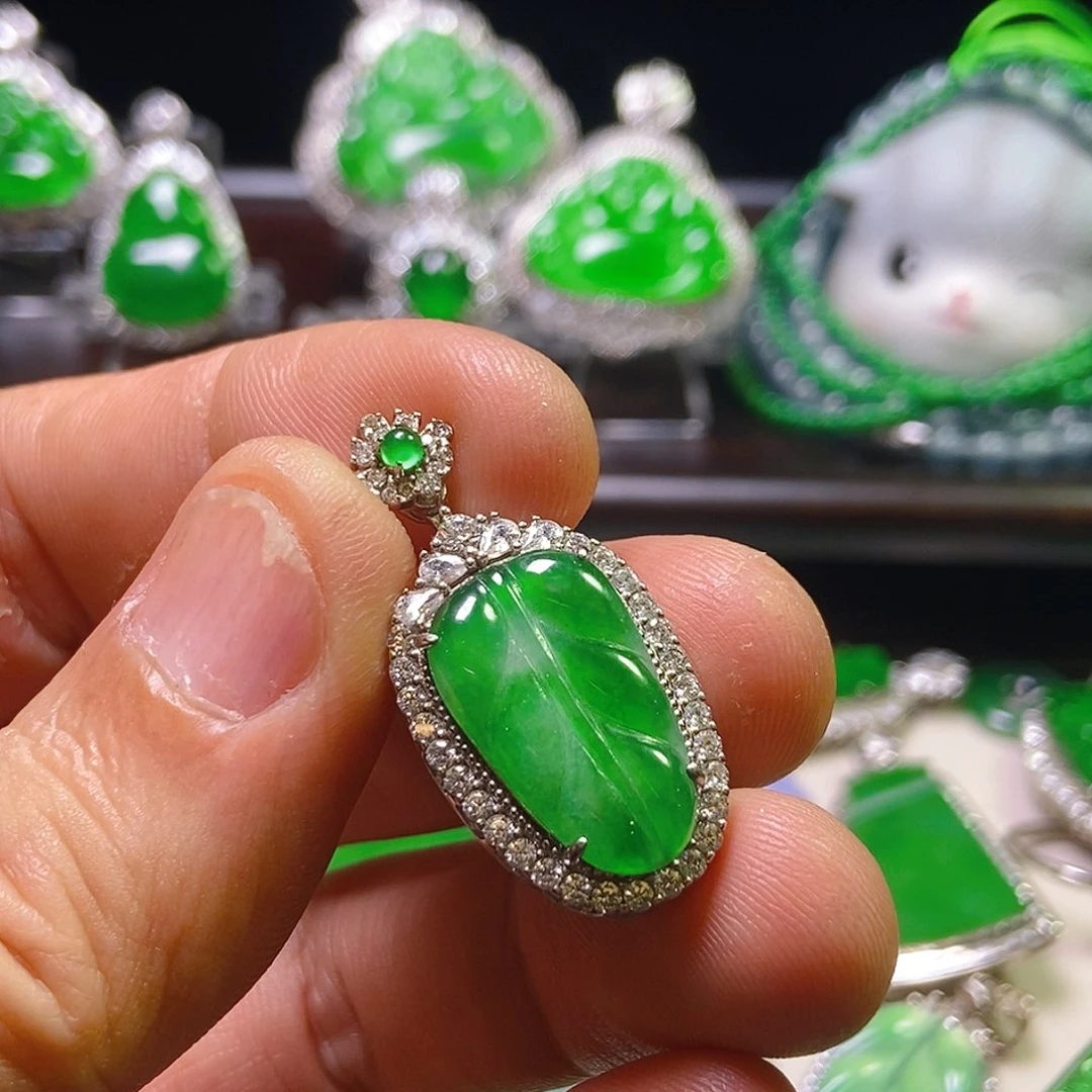 翡翠银S925镶嵌吊坠(不含链)798吊坠