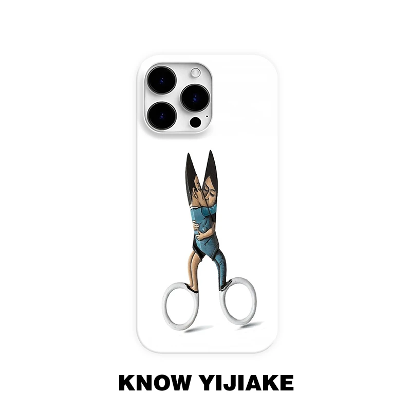 剪刀爱情适用苹果16pro手机壳15promax创意14/13ins12p/个性16e11