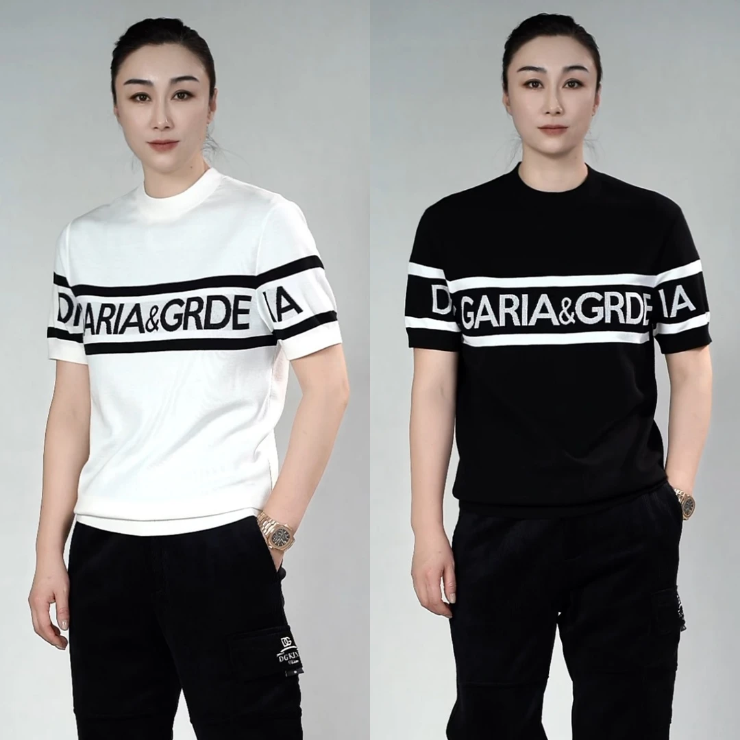 DG迪噶雅男士短袖羊毛衫M219秋季时尚简约羊毛圆领短袖羊毛衫