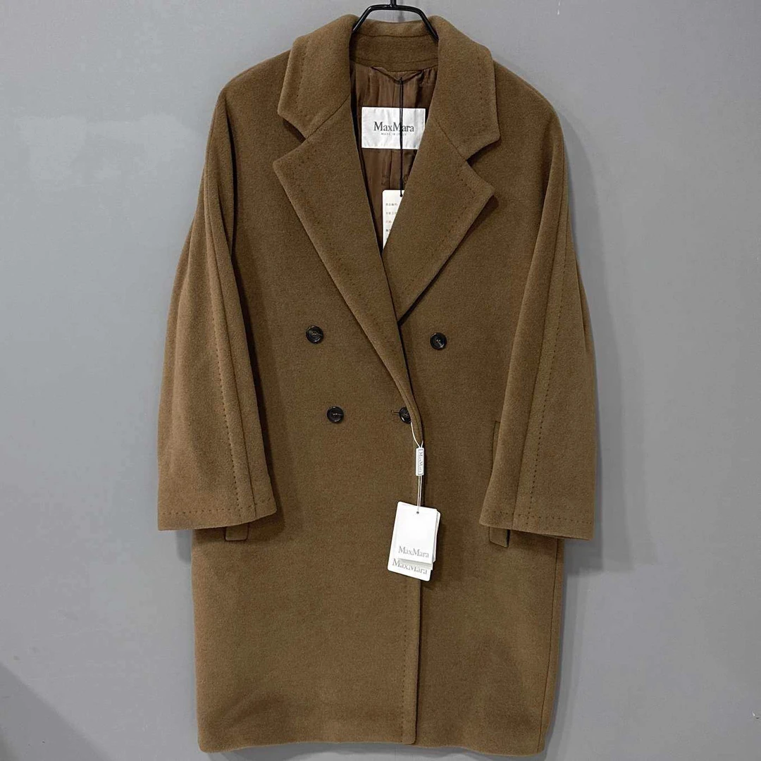 未使用 MaxMara 中款烟草色101801大衣/36码/08556