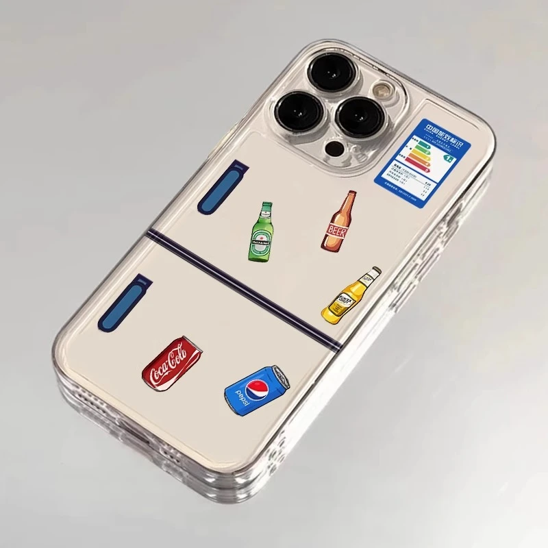 趣味冰箱适用苹果16promax手机壳iPhone15/14/13简约创意12个性11