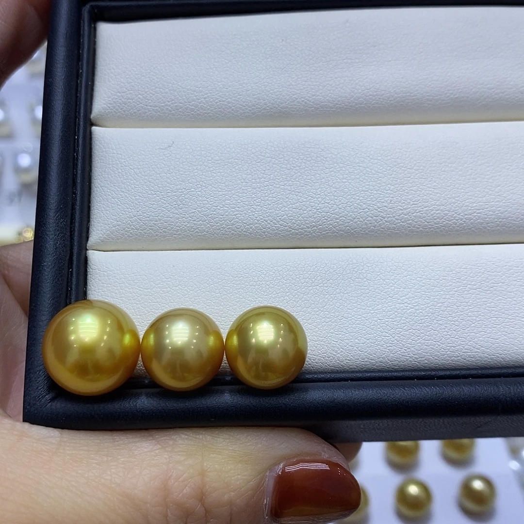 日***暖未镶嵌耳饰海水珍珠12到14点位点位