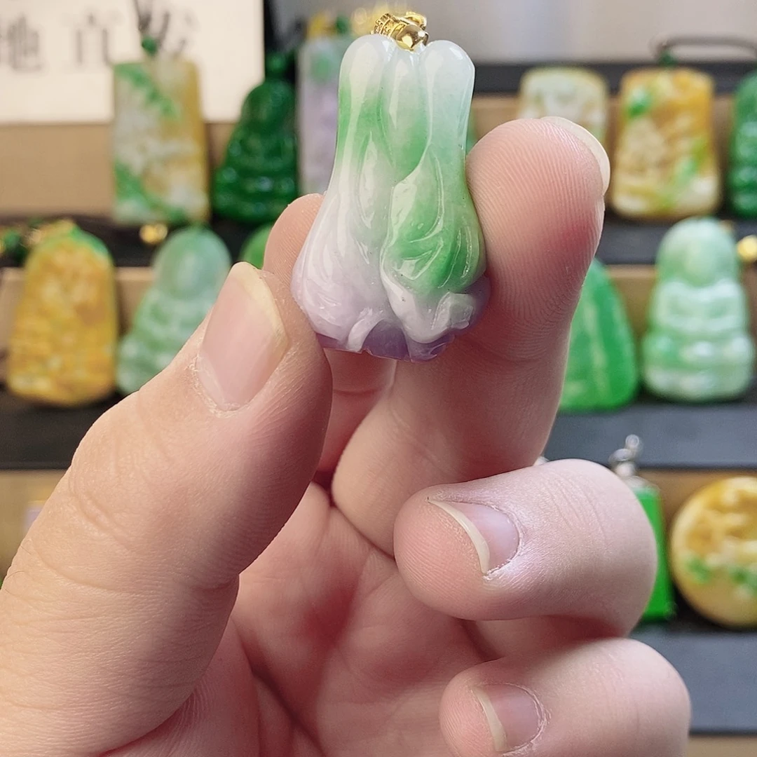 翡翠银S925镶嵌吊坠(赠链)