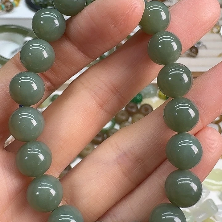 和田玉（碧玉）未镶嵌颈饰10mm