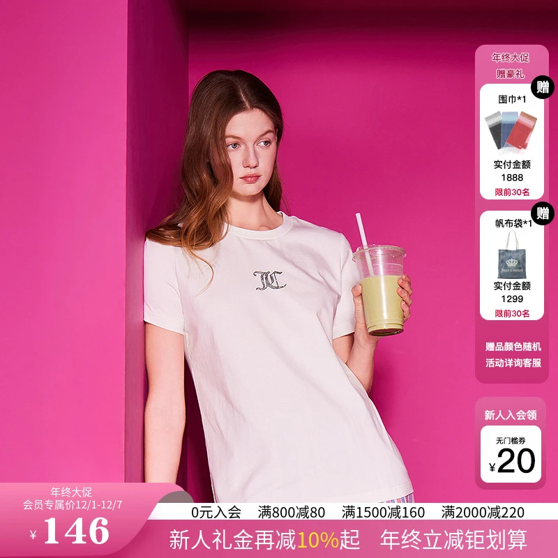 Juicy Couture橘滋2025春新款T恤上衣女款