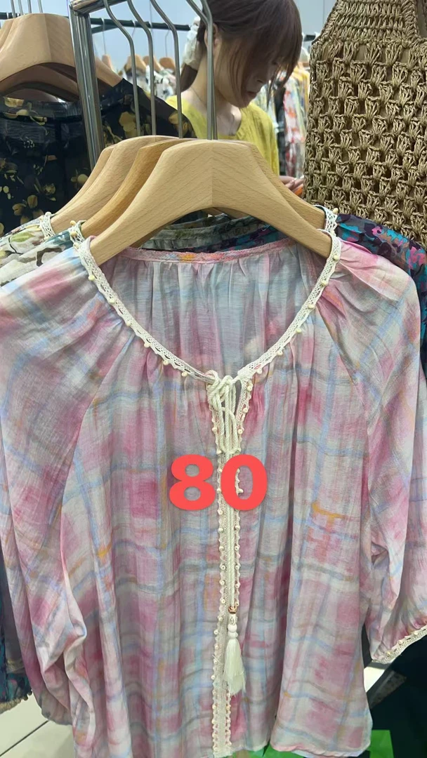 2025款网红女装新中式短袖袖衬衫宽松显瘦百搭上衣夏季