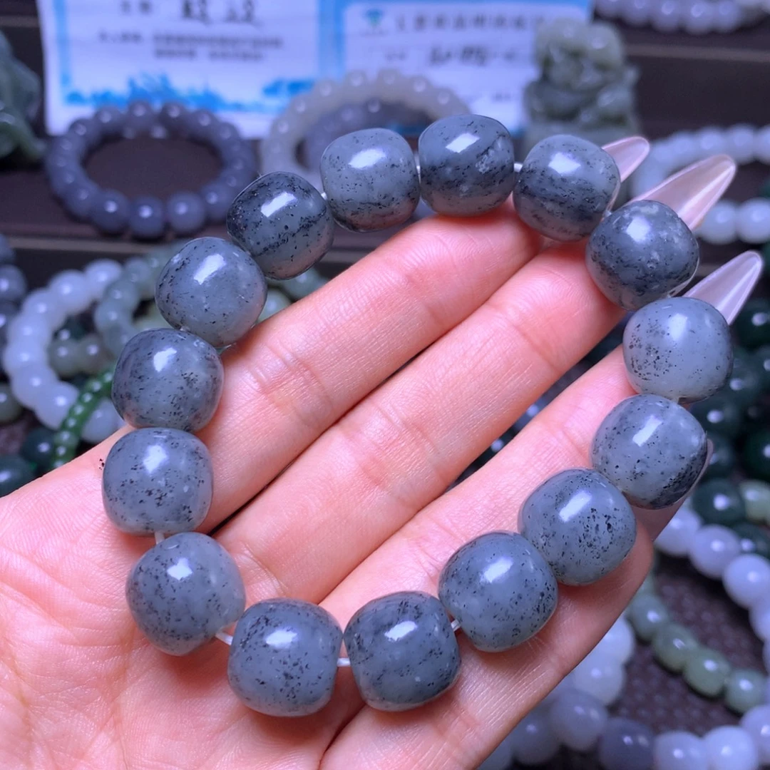 和田玉未镶嵌手串卡14