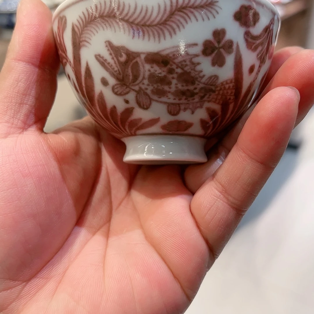 畅怀堂鱼藻纹杯子