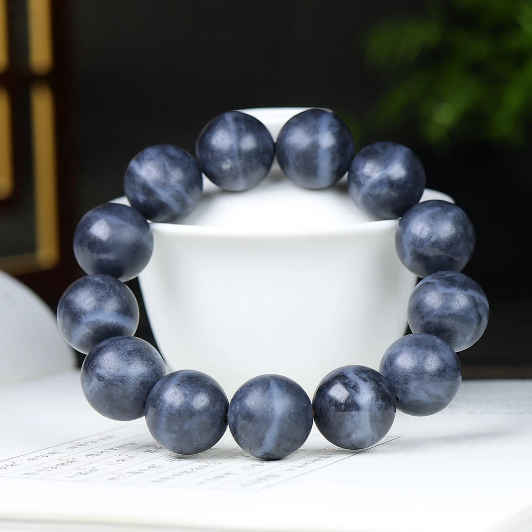 1208146和田玉圆珠手串